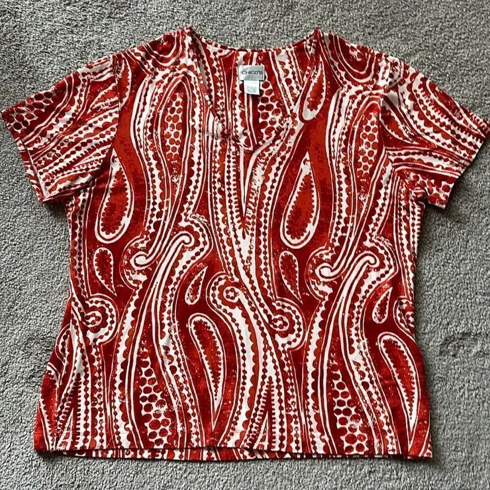 Chicos Paisley Top!